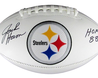 Jack Ham HOF Signed/Inscribed  White Steelers Logo Football