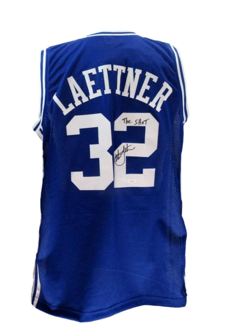 Christian Laettner Signed/inscr Blue Custom Basketball Jersey Duke