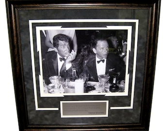 Frank Sinatra/Dean Martin Classic Photo Unsigned Double Suede Matted Framed
