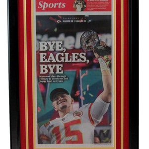 2023 Kansas City Star Newspaper Chiefs Super Bowl LVII Champions Framed