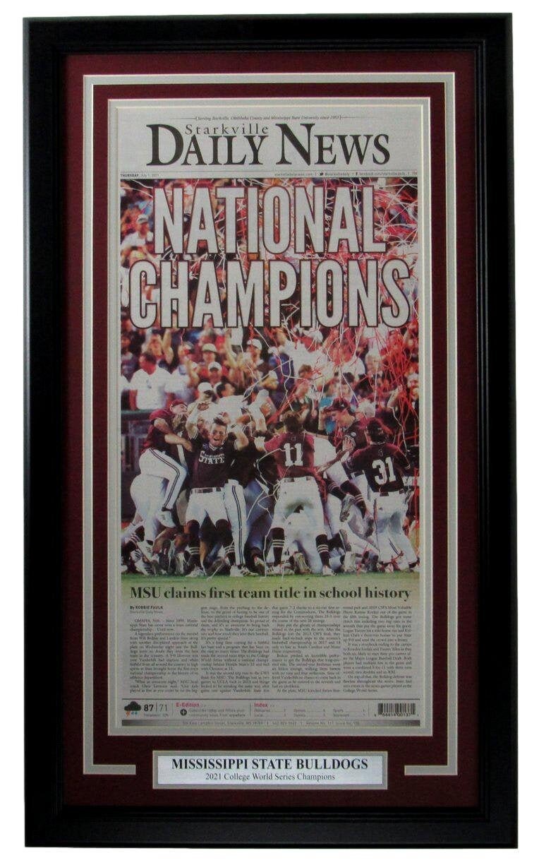 Starkville Daily News Newspaper Mississippi State 2021 World Etsy