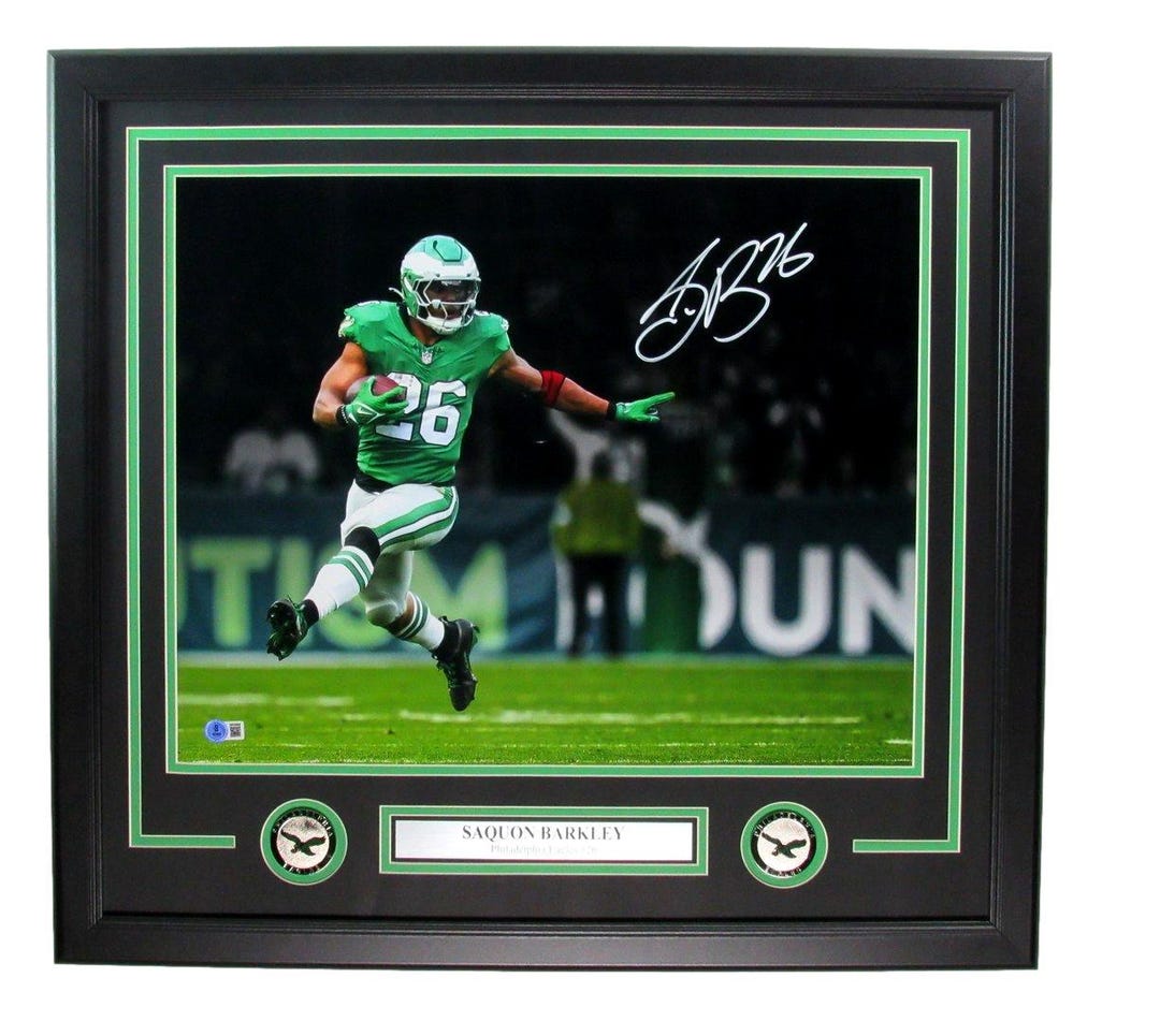 Saquon Barkley Signed/auto 16x20 Photo Philadelphia Eagles Framed - Etsy