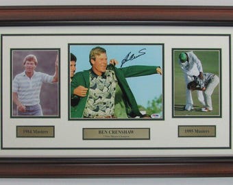 Bob Crenshaw PGA Champ Signed 8x10 Photo Collage Framed PSA/DNA 141884