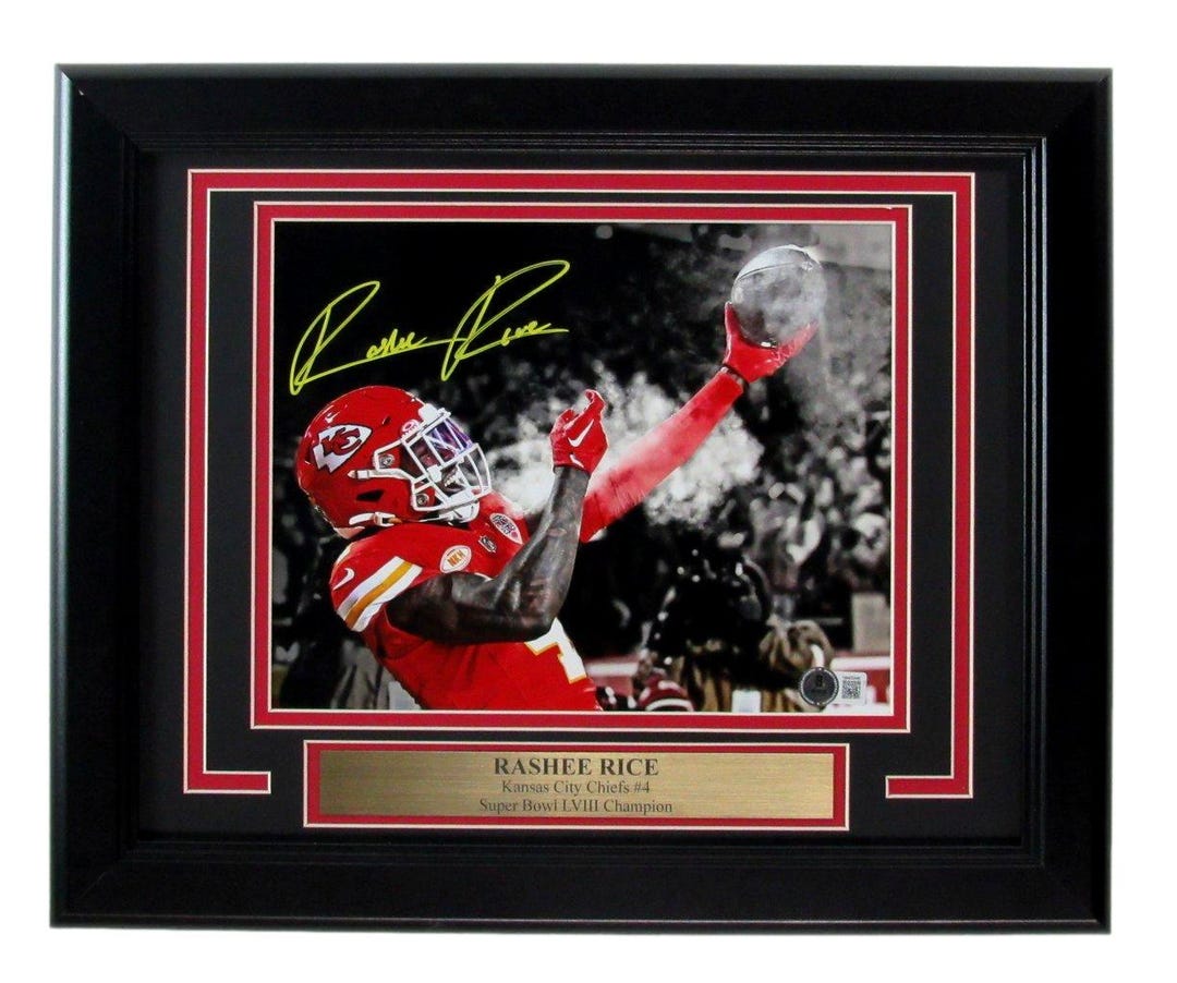 Rashee Rice Signed 8x10 Photo Kansas City Chiefs Framed - Etsy