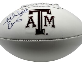 Offered is a Mike Evans Signed/Autographed Texas A&M Logo Football