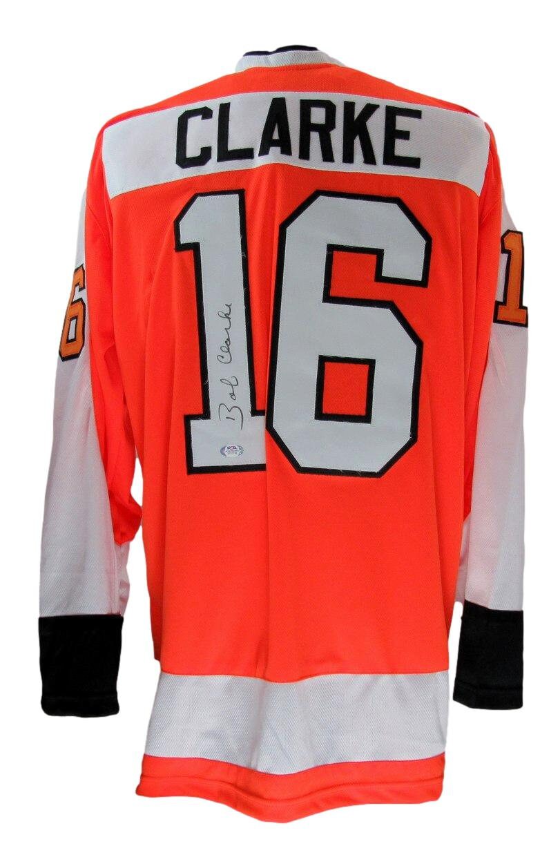 Bobby Clarke HOF Autographed/Inscribed Jersey Flyers Framed PSA COA