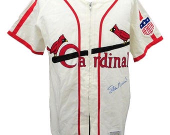 Stan Musial Hall Of Fame Autographed Baseball Jersey Cardinals