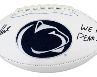 Drew Allar Autographed/Inscribed Penn State Logo Football