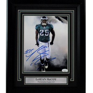 LeSean McCoy Signed 8x10 Photo Philadelphia Eagles Framed