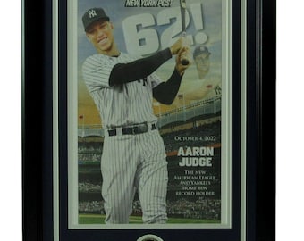 Aaron Judge October 6, 2022 New York Post Newspaper 62nd Home Run Framed