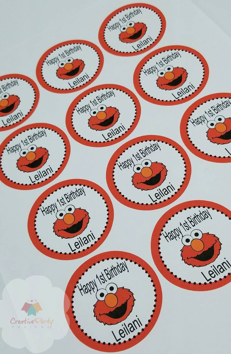 Download Paper Paper Party Supplies Elmo Birthday Party 2 Elmo Birthday Elmo Party Elmo Diy 24 Set Of Elmo Stickers Sesame Street Favors Sesame Street Birthday