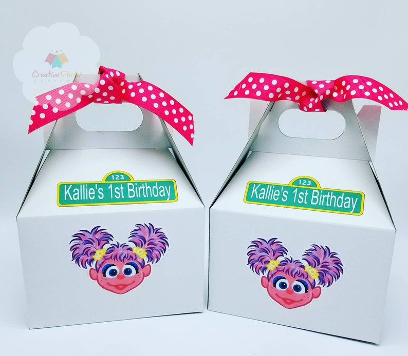 Elmo Party Abby Cadabby Party Favors Sesame Street Party Personalized Abby Cadabby Treat Boxes Sesame Street Party Favors Elmo Party