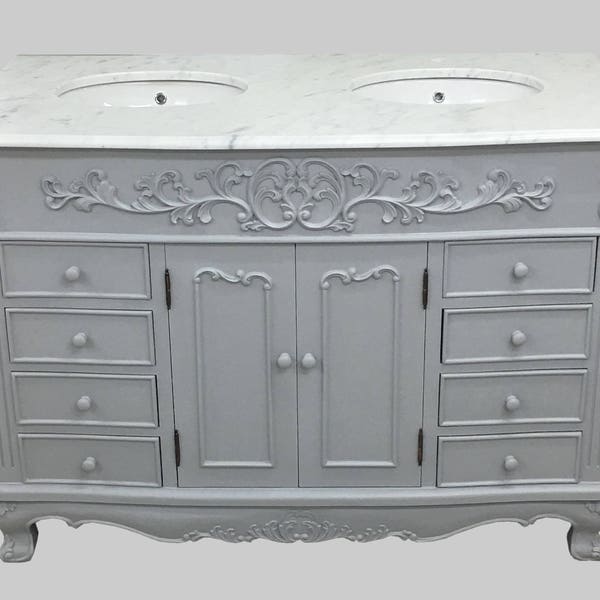 French Country Double Sink Bathroom Vanity Unit any Colour - Etsy UK