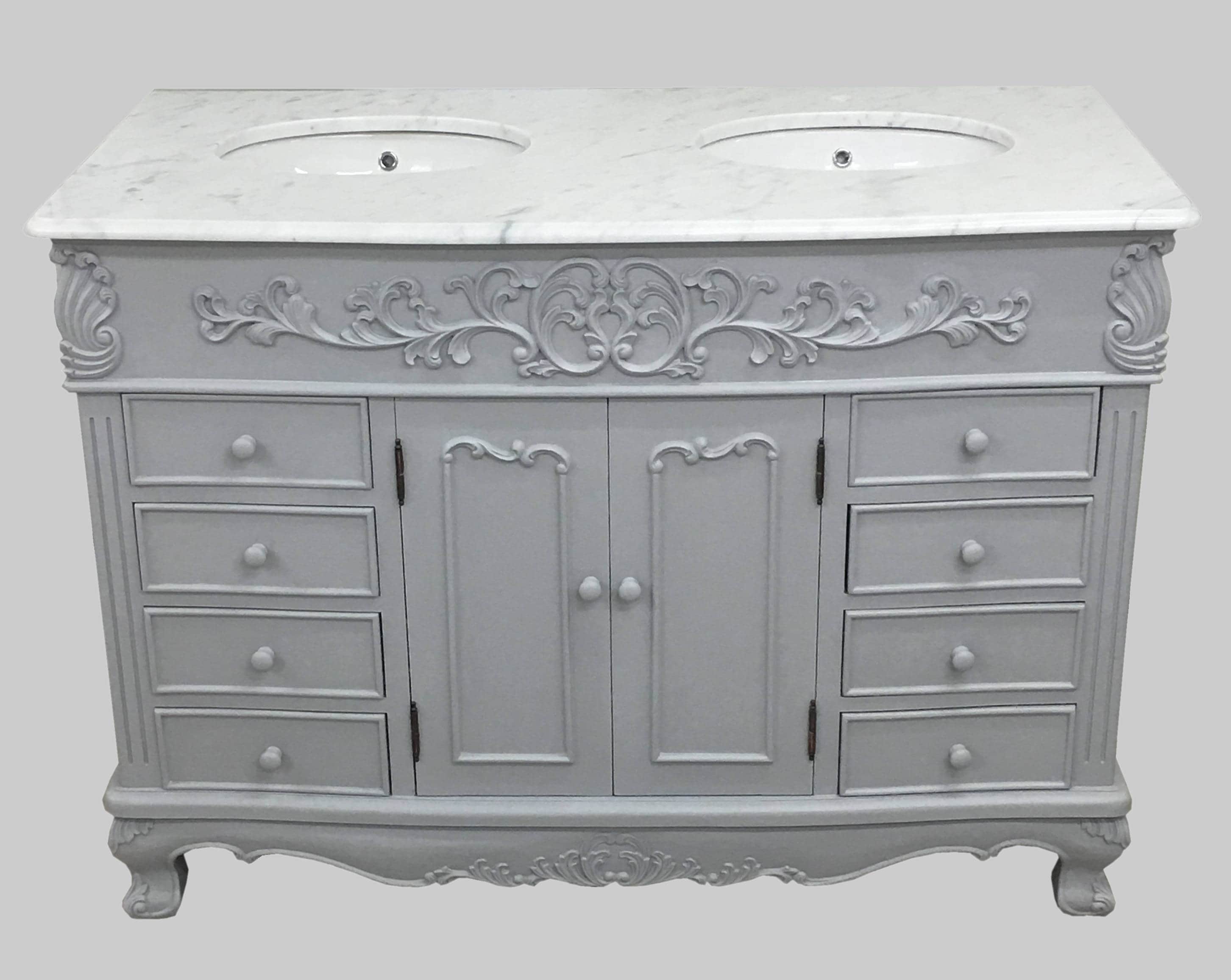 Louis Xvi Petite Double Sink Vanity Unit Any Colour Etsy