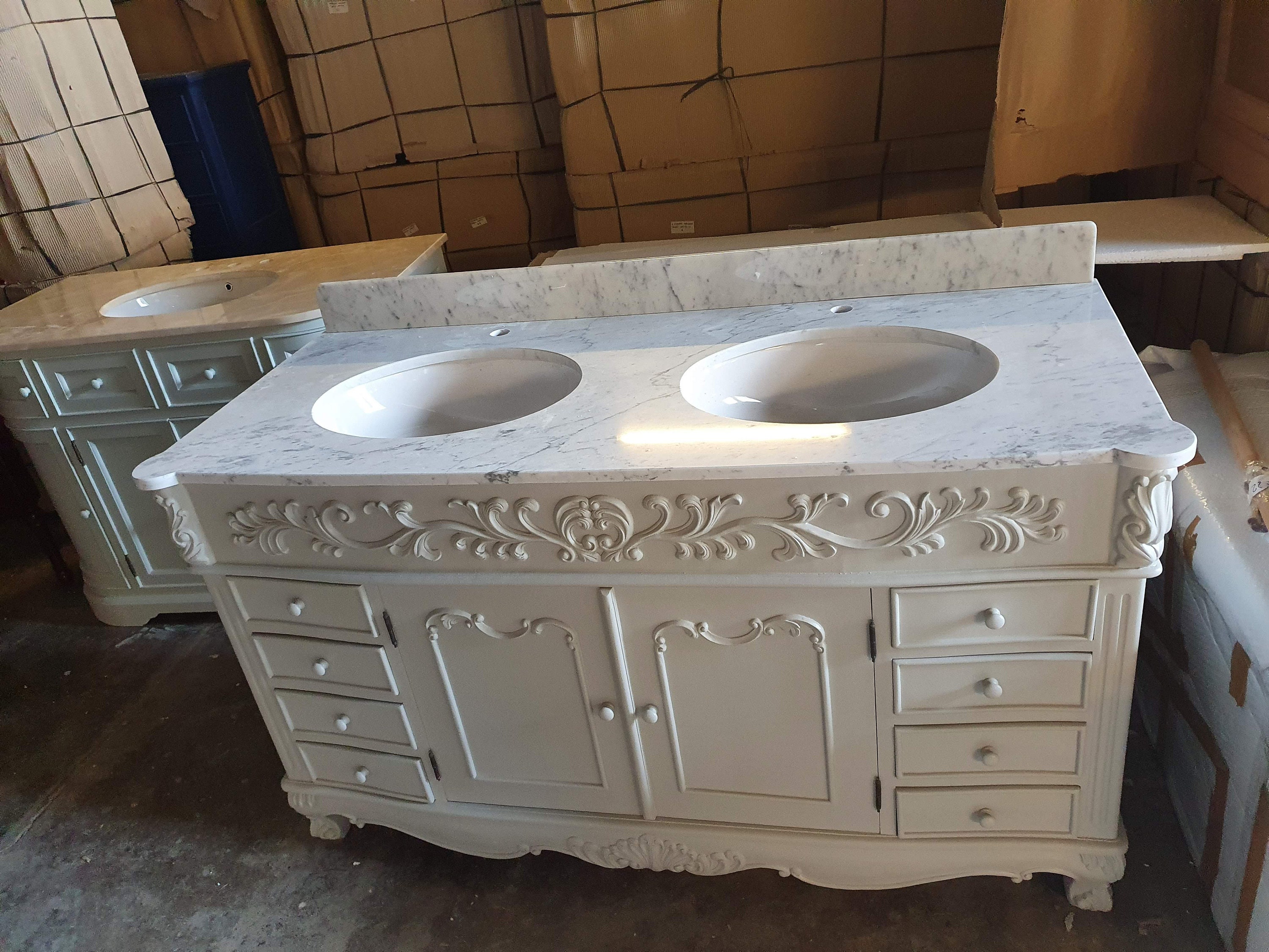 Louis XVI Style Double Sink Bathroom Vanity Unit - Etsy UK