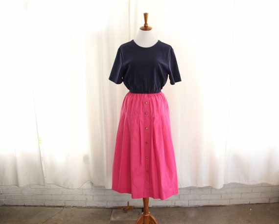 90s does 50s Vtg Shirtdress Pink Casual Large
