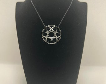 Genesa Crystal Sidereal Grey Pendant Large 33 mm in diameter: bronze and brass alloy