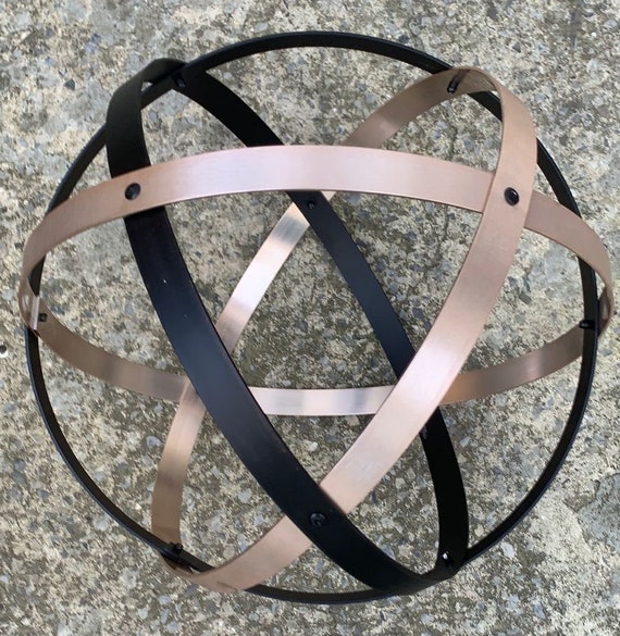 Genesa Crystal, 32 cm in diameter, 20 mm matt black and brushed pink  aluminum bands