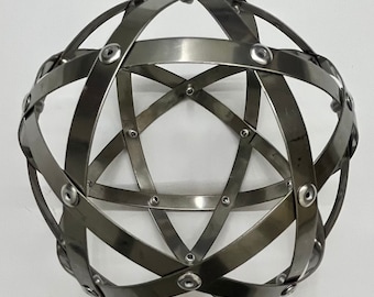 Genesa Penta stainless steel 16 cm in diameter, bands 10 mm wide fixed with aluminum rivets: suitable for outdoor mail