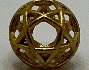 Genesa Natural Pentasphere pendant 21 mm diameter: bronze alloy and brass