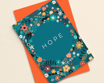 Hope A6 greetings card | Thinking of you | Encouragement card | Isolation card | Lockdown card
