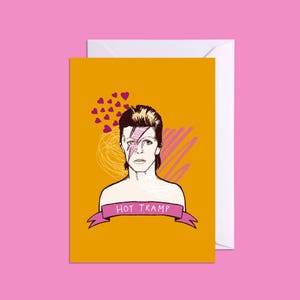 David Bowie Hot Tramp A6 Card | music art | Valentines card