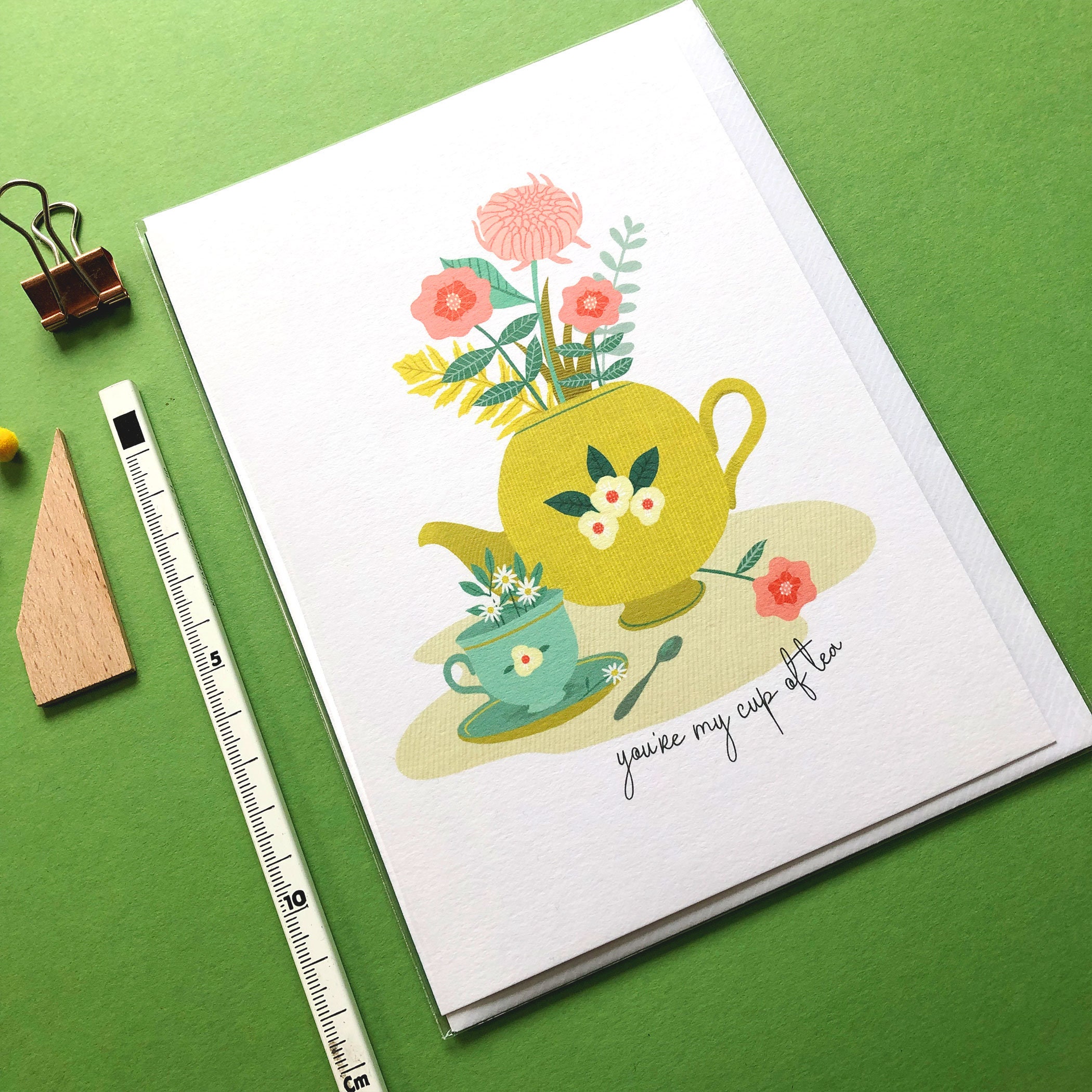 Tasse Tee-Gruß-Karte Tee-Liebhaber-Karte Tee-Tasse-Karte | Etsy