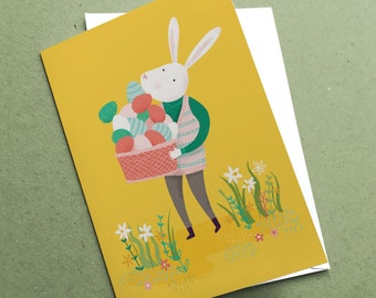 Easter Bunny Card | Happy Easter card | Easter egg | Spring | Cute Easter card