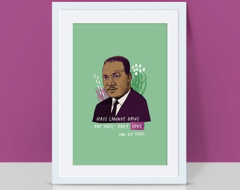 Martin Luther King Quote Inspiring A4 Wall Art Print