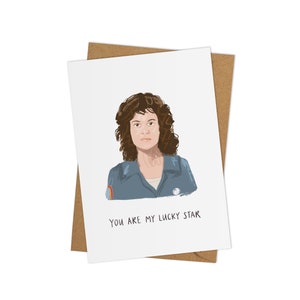 Vous êtes ma carte de la chance A6 | Inspiré par Alien | carte de film | carte d'ami