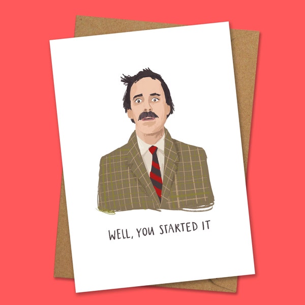 Basil Fawlty inspired A6 card | Funny birthday card | TV classic | Inspired by Fawlty Towers