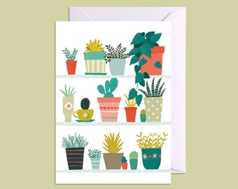 Pot Plant Card | Floral card | Mother's day card | Garden card | Card for Mom