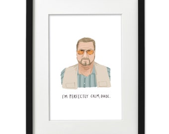 Walter Sobchak John Goodman Big Lebowski Inspired Gift A5 Art Print