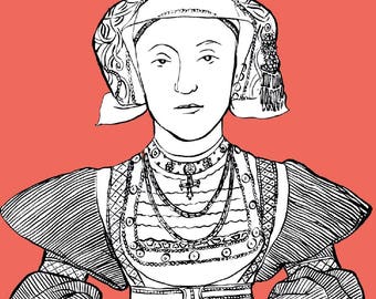 Anne of Cleves Tudor Henry VIII Six Wives A6 Greetings Card