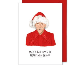 Merry and Bright A6 card | Inspired by White Christmas | Bing | Movie Christmas card | Old Hollywood