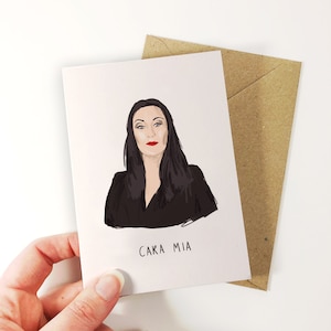 Cara mia A6-kaart | Geïnspireerd door The Addams Family | Film uit de jaren 90 | valentijnskaarten