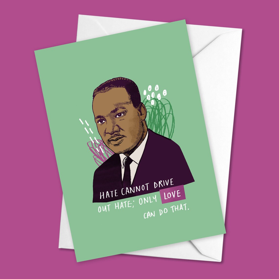Martin Luther King Jr Quote Card Inspiring Card MLK Quote Etsy