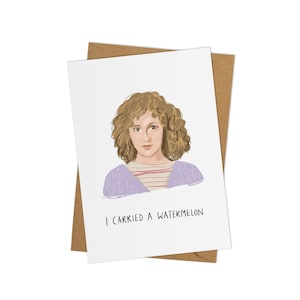 I carried a watermelon A6 card | Inspired by Dirty Dancing | 80&#39;s movie
