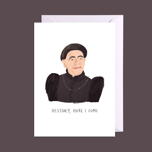 History, here I come! | A6 card | Congratulations card | Inspired by Black adder | 80s comedy card