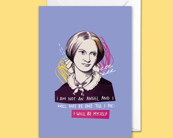 Charlotte Brontë Literary A6 Card | Jane Eyre quote