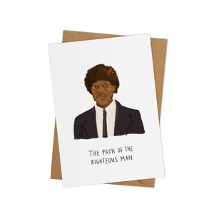 The path of the righteous man A6 card | Inspired by Pulp Fiction | movie card