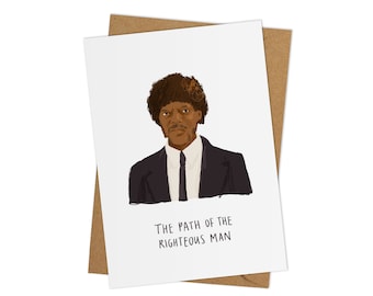 The path of the righteous man A6 card | Inspired by Pulp Fiction | movie card