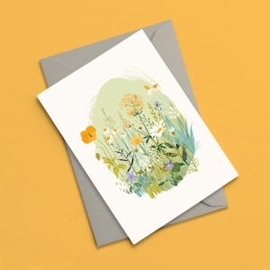 Wildflower Garden greetings card | Floral card | Birthday card | Mothers day card | Wedding card | Sympathy card