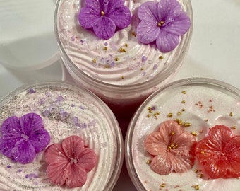 HIBISCUS SUGAR SCRUB|Whipped Soap|Creamy|Exfoliating|Cleansing| Body Frosting|Tropical Gift|Maui Maker