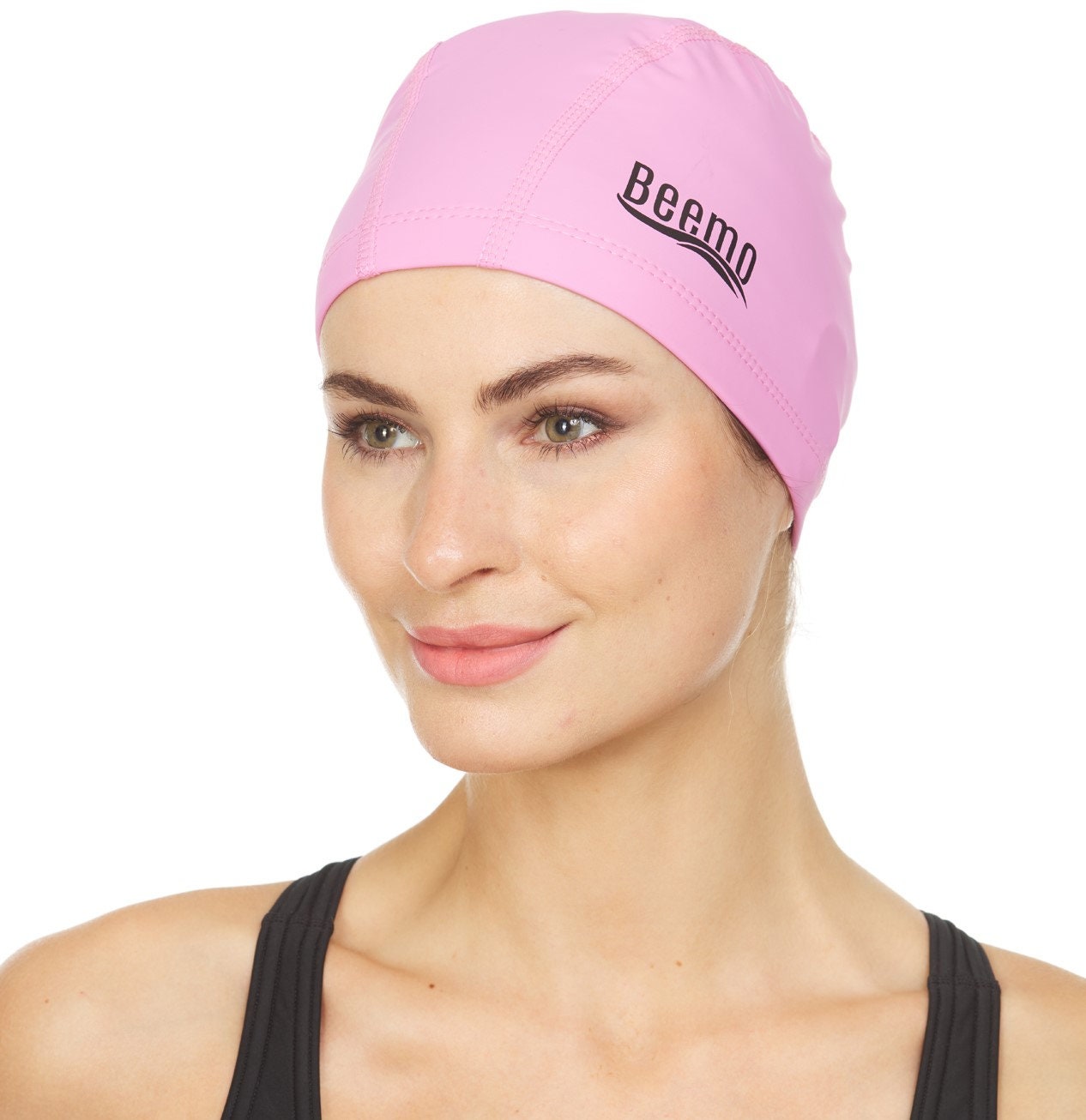 Elastic Fabric Cartoon Swimming Caps For Long Hair Kids Protect Ears Swim Hat AL 