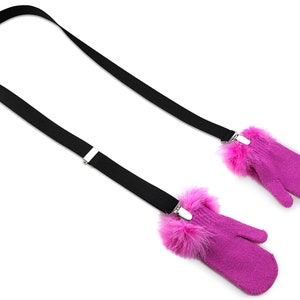 Hold'Em Kids Boys Girls Mitten Clips One Piece Strap Adjustable Heavy Duty Clips