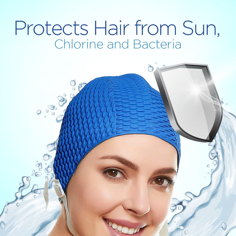 Beemo Swim Bathing Caps for Women or Girls Retro Style Latex Etsy