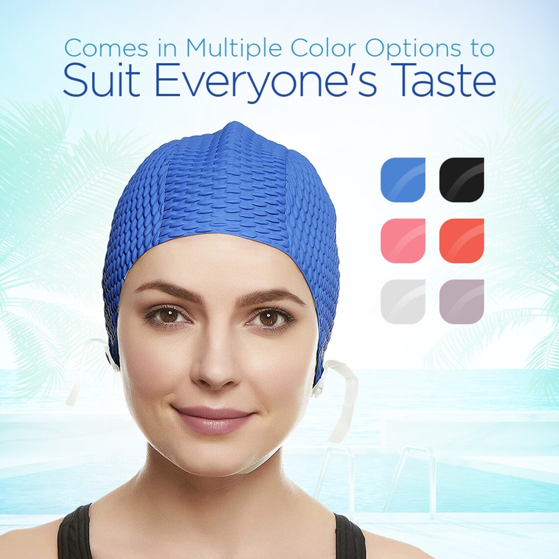 Beemo Swim Bathing Caps for Women or Girls Retro Style Latex Etsy