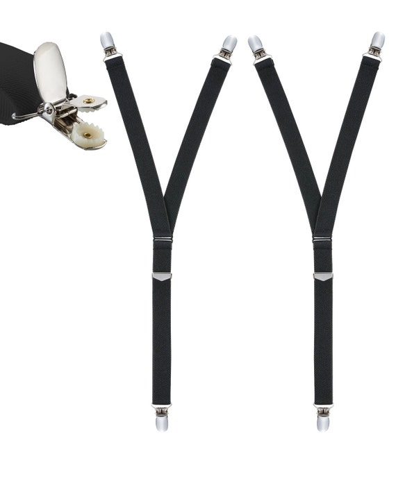 Latest Mens Suspender Y Style Sock Shirt Gaiter 3 Clip Braces Solid Accessories