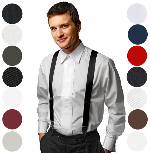 Hold'em 100% Silk Suspenders for Men Clip End Dress Tuxedo Suspender Made  in USA -  Canada